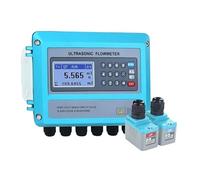 Medidor de Agua Caudalímetro ultrasónico de pared con sensor flujo líquido y salida señal RS485 4-20 mA(DN15-100)