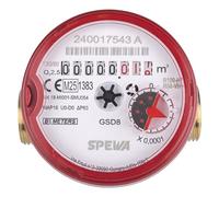 Medidor de agua QN 1.5 Agua caliente, BL 80 mm 1/2 pulgada de caudal - Conector de 3/4 pulgadas Mejor precisión de medición, calibración actual 2023