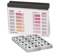 Medidor de agua Rapid Methode de oxígeno activo, con 100 pastillas medidoras, 50 fenol rojo y 50 DPD4, 12 valores de medición diferentes.