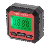 Medidor de ángulo, Caja de Nivel Digital, Inclinómetro Transportador con Pantalla Brillante, Material ABS para Carpintería, Mampostería, Maquinaria, Automoción (rojo)