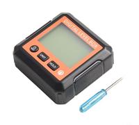 Medidor de ángulo de nivel digital con base, inclinómetro transportador electrónico para carpintería y uso automotriz, rango de medición de 4 x 90°, material ABS (A)