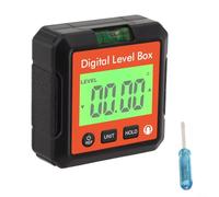 Medidor de ángulo de nivel digital con base magnética, inclinómetro transportador electrónico para carpintería e ingeniería, material ABS, rango de 4 x 90 grados, diseño compacto estilo A (E)