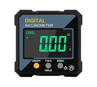 Medidor de ángulo digital: carcasa compacta de ABS, carbón, instrumento de alineación de precisión, de medición recargable, herramienta electrónica de evaluación de ángulos enfocada en la