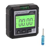 Medidor de ángulo digital Herramienta inclinómetro transportador electrónico con carcasa ABS, 57x57x25 mm, rango de 4 × 90 °, retención de datos y modo relativo/absoluto - para(F)
