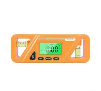 Medidor de ángulo digital, inclinómetro, herramienta de búsqueda de nivel magnético con pantalla LCD para carpintería, carpintería, sierra ingletadora, ajuste de 0-180° (naranja)