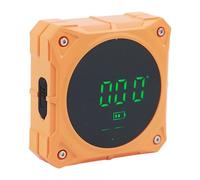 Medidor de ángulo inclinómetro digital, transportador electrónico portátil de rendimiento de 4 x 90° para carpintería y construcción, 6,5 x 6,5 x 2,4 cm, color naranja