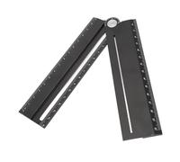 Medidor de ángulo multifuncional de regla múltiple de aluminio para dibujo de líneas paralelas de circular Herramienta de precisión duradera para ingenieros arquitectos