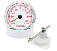 Medidor de ángulo timón 85 mm (0-190 ohmios) for Barco, Sensor indicador Marino con retroiluminación LED roja(Blue)