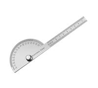 Medidor de ángulos de acero inoxidable de 14/10 cm, transportadores para carpintero, herramienta de regla de ángulos semicirculares de 180 grados