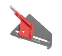 Medidor de bloque de configuración de enrutador con regla de medición y herramienta de marcado de dibujo de líneas para diseños precisos de carpintería (gris)