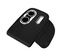 Medidor de brazo para coche - Almohadilla elevadora gruesa con soporte para tazas y caja de tela | Alfombrilla para reposabrazos de coche con bolsillo lateral para comodidad del conductor en el