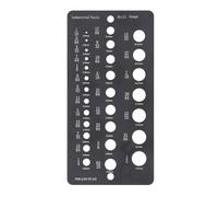 Medidor de Brocas con 29 Agujeros, Acero Inoxidable, Tamaño 1/16 a 1/2 Pulgada y Decimal Métrico - Doble Escala, Identificación Rápida, Ideal para Brocas Antiguas y Sin Marca