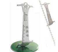 Medidor de cadena para bicicletas, medidor de cadena de bicicleta, multiherramienta con gancho de cadena, medición de desgaste, bicicleta, ChainChecker, acero inoxidable, herramienta de medición para