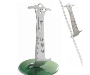 Medidor de cadena para bicicletas, medidor de cadena de bicicleta, multiherramienta con gancho de cadena, medición de desgaste, bicicleta, ChainChecker, acero inoxidable, herramienta de medición para
