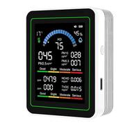 Medidor de calidad de aire | Monitor portátil para interiores | Sensor para detección de pruebas en casa, dormitorio, oficina - Interior Exterior espacios cerrados