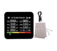 Medidor de calidad del aire inteligente 14 en 1 HCHO PM2.5 Vocatriz detector de humedad Wifi Probador de calidad del aire interior para la aplicación Tuya