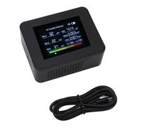 Medidor de Calidad del Aire Interior 8 en 1 Detector de CO2 Sensor NDIR Detecta PM2.5 PM10 PM1.0 HCHO TVOC Temperatura Humedad con Alarma (Negra)