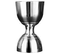 Medidor de campana de acero inoxidable con doble medición de 28.3 g/56.7 g, acabado espejo, boca ancha para verter con precisión, diseño ergonómico, perfecto para el hogar o el bar