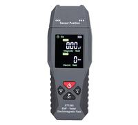 Medidor de Campo EMF Portátil, Detector Digital de Radiación Electromagnética con Pantalla LCD, Medición de Campo Eléctrico y Magnético, Temperatura - Alarma Visual y Audible,