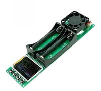 Medidor de capacidad de batería y resistencia interna de doble canal con función de carga y descarga automática, fuente de alimentación USB C 5 V CC, refrigeración activa del ventilador y protección