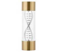 Medidor de caudal de agua con rosca hembra G1/4, medidor de flujo de refrigeración por agua de diseño espiral, cuerpo de acero inoxidable 304 y rodamiento cerámico para sistemas de (Dorado (luz