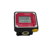 Medidor de caudal de agua, Medidor De Flujo De Engranaje Ovalado Con Pantalla Digital De 1/2", Medidor De Medición De Combustible Y Aceite De Alta Precisión(6-inch gauge with cover)