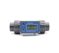 Medidor de caudal de turbina digital DN25-DN80, medidor electrónico de caudal de agua líquida con pantalla LCD digital for riego de granjas y jardines.