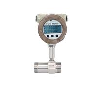 Medidor de caudal de turbina digital LWGY for diésel, metanol, agua, acero inoxidable, salida de pulsos RS485 de 4-20 mA, abrazadera de brida con pantalla(Clamp-DN15,RS485)