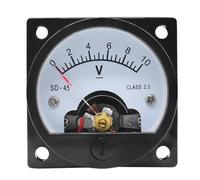 Medidor de CC-CA con puntero Voltímetro de CC de tipo redondo analógico SO45-V 5V 10V 15V 20V 25V 30V 50V 47 * 47mm(10V)