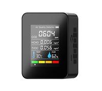 Medidor de CO2 5 en 1 Detector de dióxido de carbono Monitor de calidad del aire de precisión Probador de CO2 HCHO TVOC utilizado para hogar Oficina Detector de formaldehído Hogar