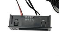 Medidor de coche 3 en 1 de 12 V con pantalla LED digital para salpicadero interior del vehículo, termómetro, voltímetro y reloj para coches y camiones católicos (verde)