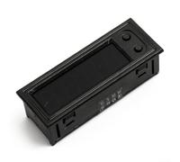 Medidor de coche 3 en 1 de 12 V con pantalla LED digital para salpicadero interior del vehículo, termómetro, voltímetro y reloj para coches y camiones católicos (rojo)