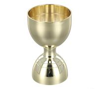 Medidor de cóctel en acero inoxidable resistente, que ofrece medidas fiables de 1 onza y 2 onzas para una mezcla perfecta (dorado)