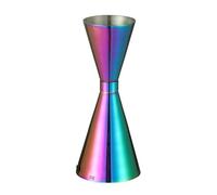 Medidor de cócteles Cone Barra medidora de cóctel doble, Jigger medidor licor, taza Martini, herramienta medición(Ring Rainbow 1oz 2oz)