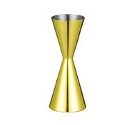 Medidor de cócteles Cone Jigger de estilo integrado, barra cóctel doble, medida con herramientas patrón grabado(Gold 30 45ml)