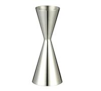 Medidor de cócteles cónico Jigger de estilo integrado, barra cóctel doble, medida con herramientas patrón grabado(Silver 15 30ml)