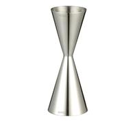 Medidor de cócteles cónico Jigger de estilo integrado, barra cóctel doble, medida con herramientas patrón grabado(Silver 30 45ml)