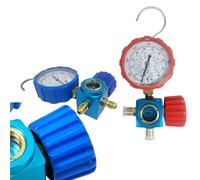 Medidor de colector de aire acondicionado con mirilla, herramienta de refrigeración A/C de alta y baja presión, R22/R410A/R134A/R404A, 1 Uds.(LOW plastic knob)