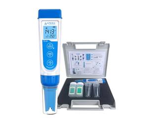 Medidor de conductividad Apera Instruments EC60 Premium (precisión de ± 1%, medición de EC/TDS/salinidad, electrodo BPB reemplazable, impermeable, medidor de temperatura)
