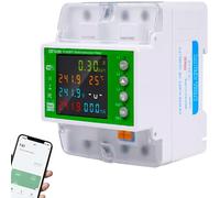 Medidor de Consumo Electrico WiFi, 100A 380VAC Trifasico Contador Electrico, Medidor de Corriente Tnteligente WiFi, pantalla a color 4P Trifásica Contador con aplicación Tuya, 100 A, 380 V AC