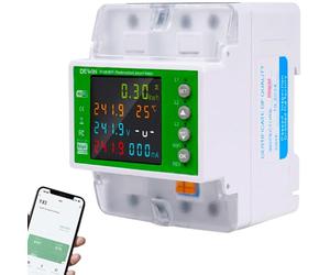 Medidor de Consumo Electrico WiFi, 100A 380VAC Trifasico Contador Electrico, Medidor de Corriente Tnteligente WiFi, pantalla a color 4P Trifásica Contador con aplicación Tuya, 100 A, 380 V AC