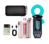 Medidor de corriente de fuga LCD de alta precisión con almacenamiento de datos, rango automático y abrazadera de prueba eléctrica multifunción en amperímetro para electricistas