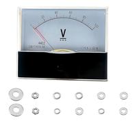 Medidor de corriente de panel analógico 44C2 DC A MA 1A 2A 3A 10A 15A 75mA 100UA 500V, amperímetro de voltaje, 1 unidad(50,V)