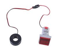 Medidor de corriente de pantalla retroiluminada LED de cabeza cuadrada de 22 mm, 0-100 A, detector, monitores AC100A, amperímetro, cajas ignífugas