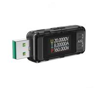 Medidor de corriente y potencia USB en tiempo real Modelo A2Q para evaluar el rendimiento de carga de dispositivos electrónicos (A2Q (con ondulación))