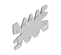 Medidor de corte de rosca de hierro inoxidable para torno, 8 ángulos fijos de 29 a 65 grados, diseño de ranura en V para ajuste de herramientas, regla de maquinista compacta para taller, 49 x 27 x 1,2