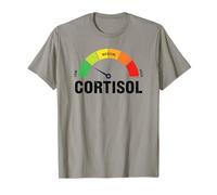 Medidor de cortisol Vintage bajo Medio Alto Nivel Humor diseño Camiseta