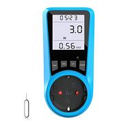 Medidor de costes de electricidad, enchufe de energía, medidor de electricidad, medidor de potencia con pantalla LCD, 3680 W, 16 A, 230 V, protección contra sobrecarga, 7 modos, precisión 1.0