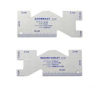 Medidor de costura de aluminio para acolchado, costura y sastrería, plantilla de regla de metal para manualidades de retazos, 1 pieza de medida plateada (B-doble cara)