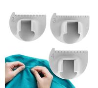 Medidor de costura Edge Lock - Herramienta de plantilla de 2, 3 y 4 mm, dedo de regla de acolchado ultra preciso, collares de medición, encuadernación de curvas de puños, carpintería, sastrería